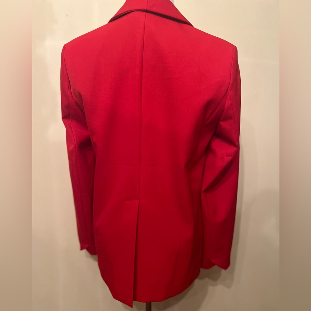 NWT $598 Zadig & Voltaire Date Gabardine Blazer Jacket Size 34 Red Wool Blend - Picture 11 of 16